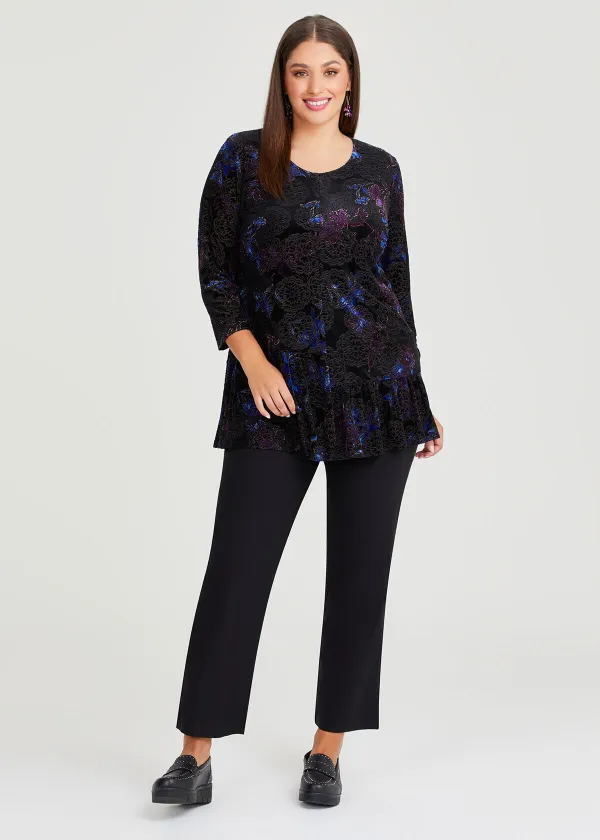 Velour Burnout Bridget Top