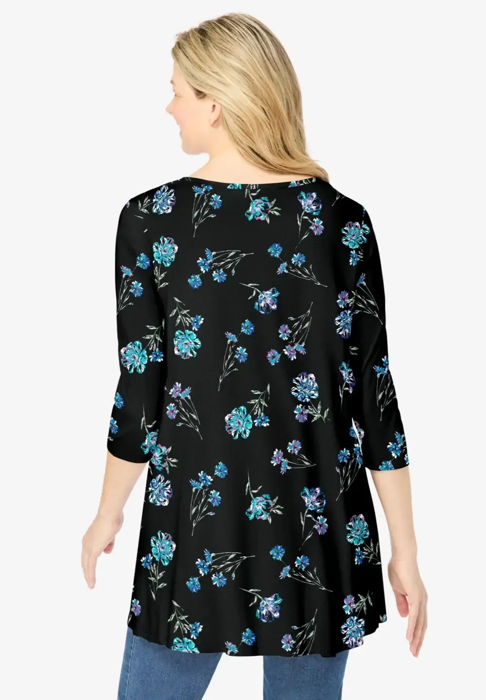 V-Neck Pintucked Tunic