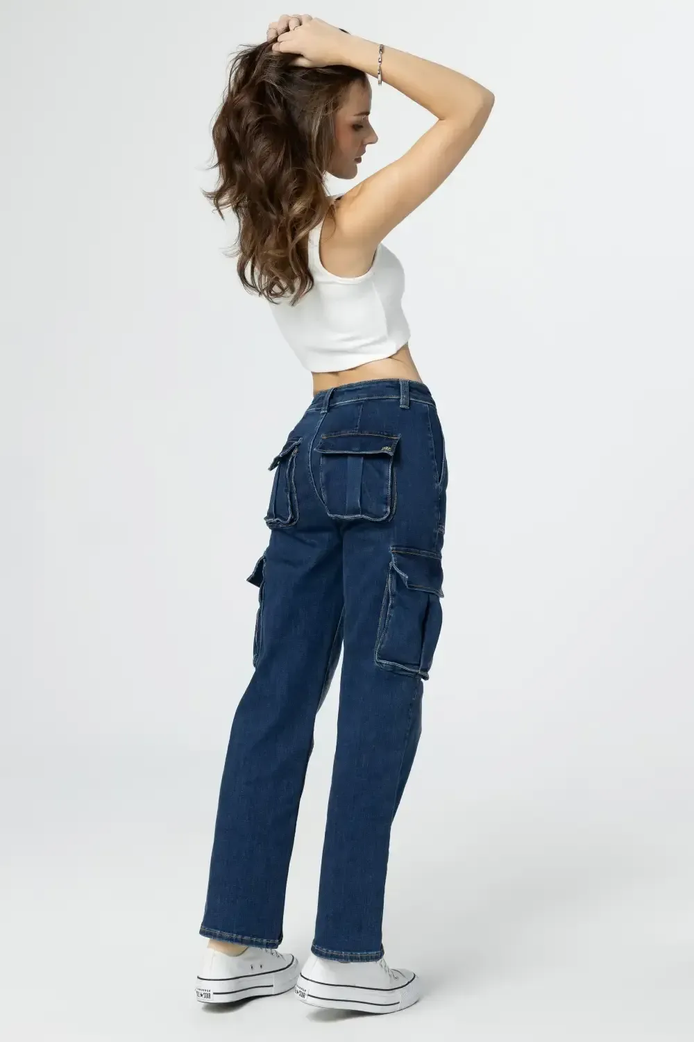 Denim Cargo Jeans