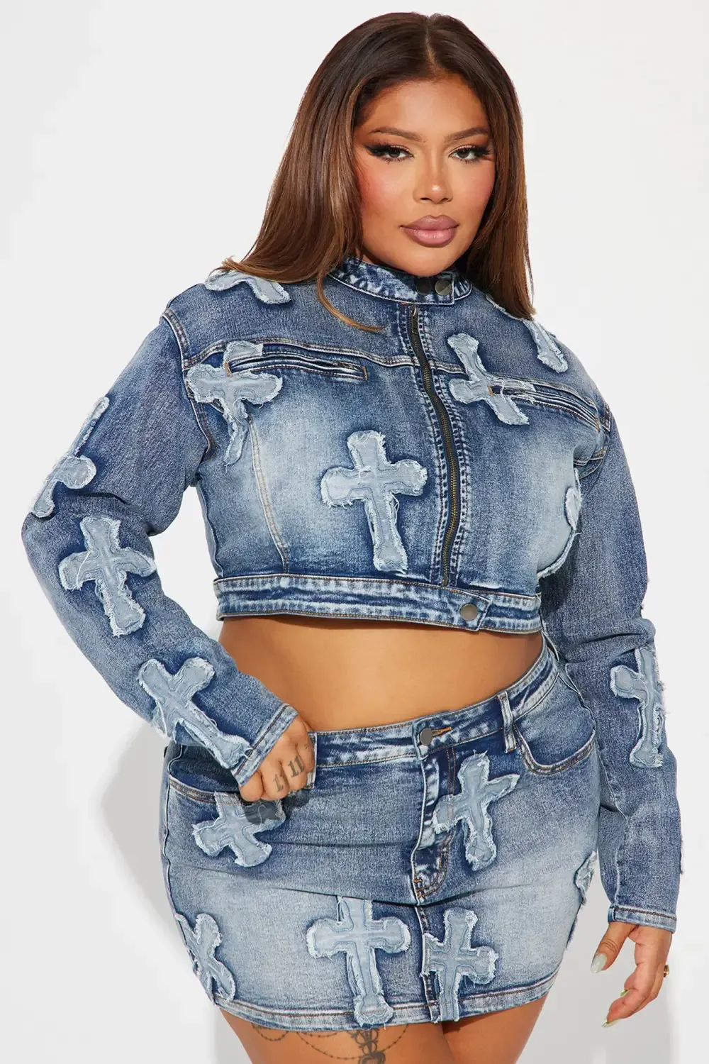 Cross Your Mind Denim Jacket - Medium Wash