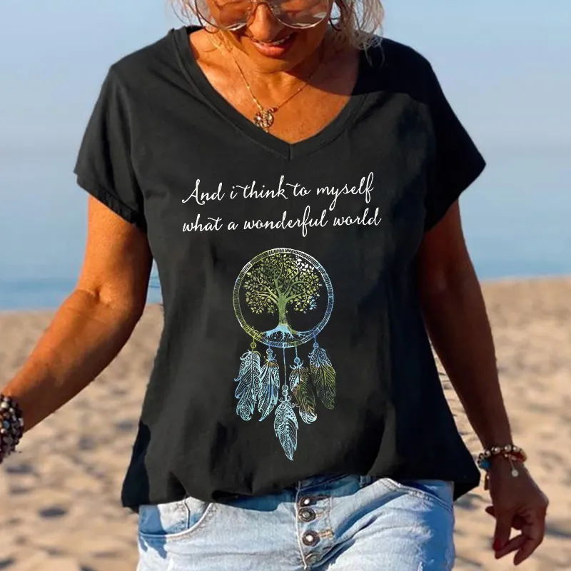 And I Think To Myself What A Wonderful World Print T-shirt