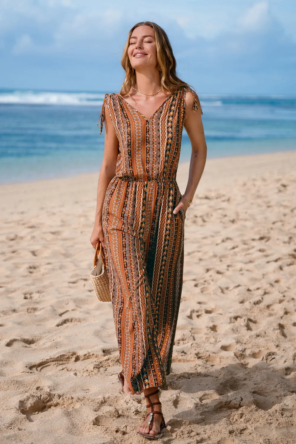 Molten Glow Boho Jumpsuit
