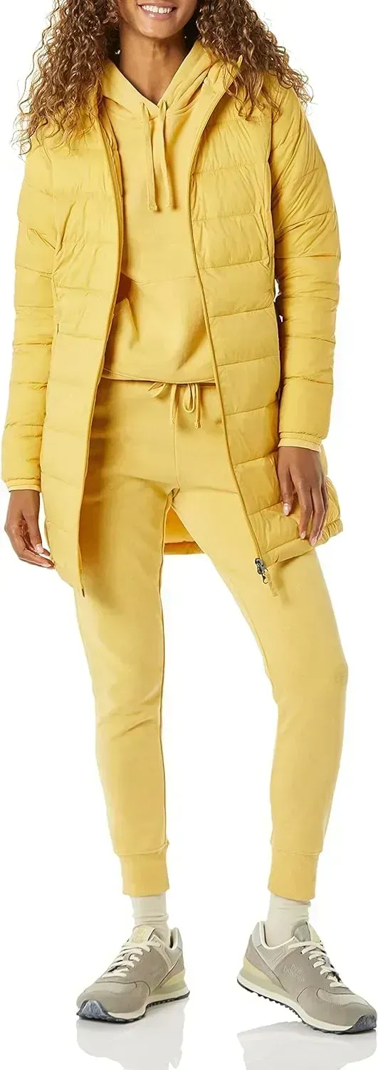 Women's Lightweight Water-Resistant Hooded Puffer Coat (Available in Plus Size)