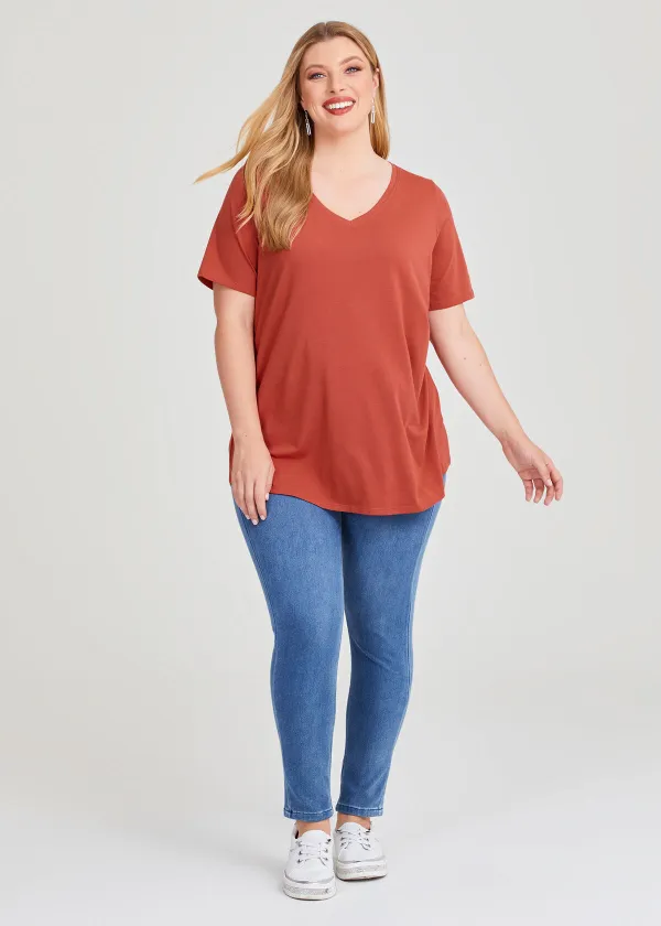 Australian Cotton V-neck T-Shirt