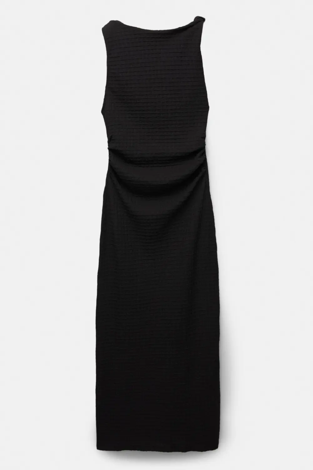 Vestido midi efecto arrugado