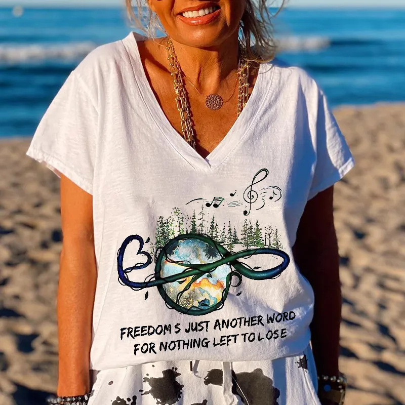 Freedom‘s Just Another Word Musical Note Graphic Tees