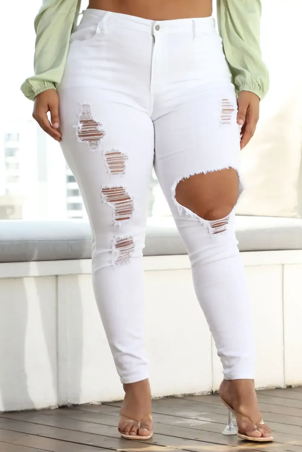 Glistening Jeans - White