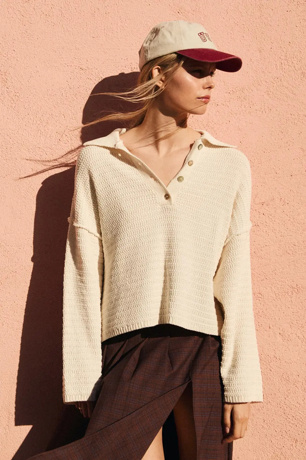 Jersey oversize cuello polo