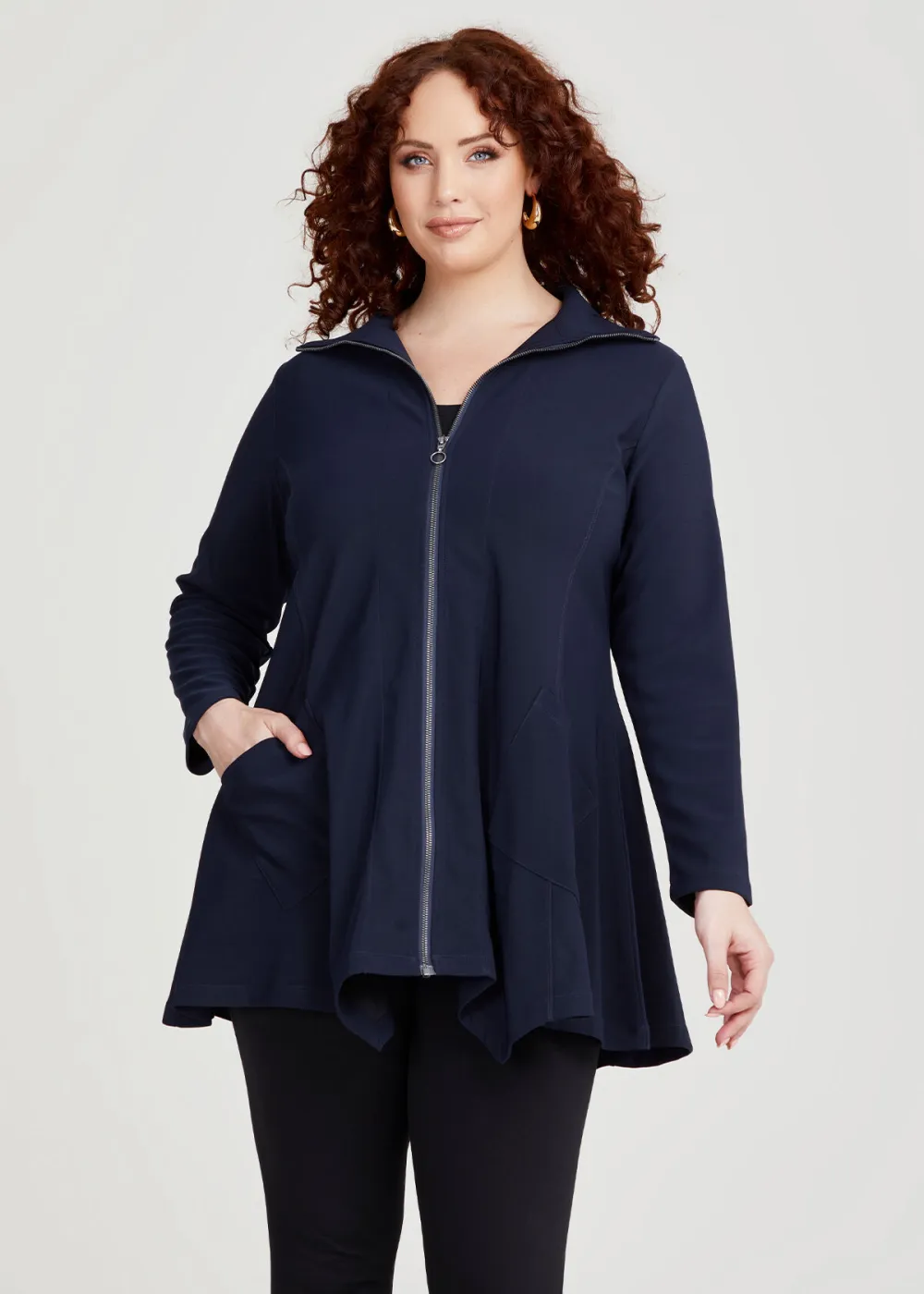 Zip Double Knit Jacket