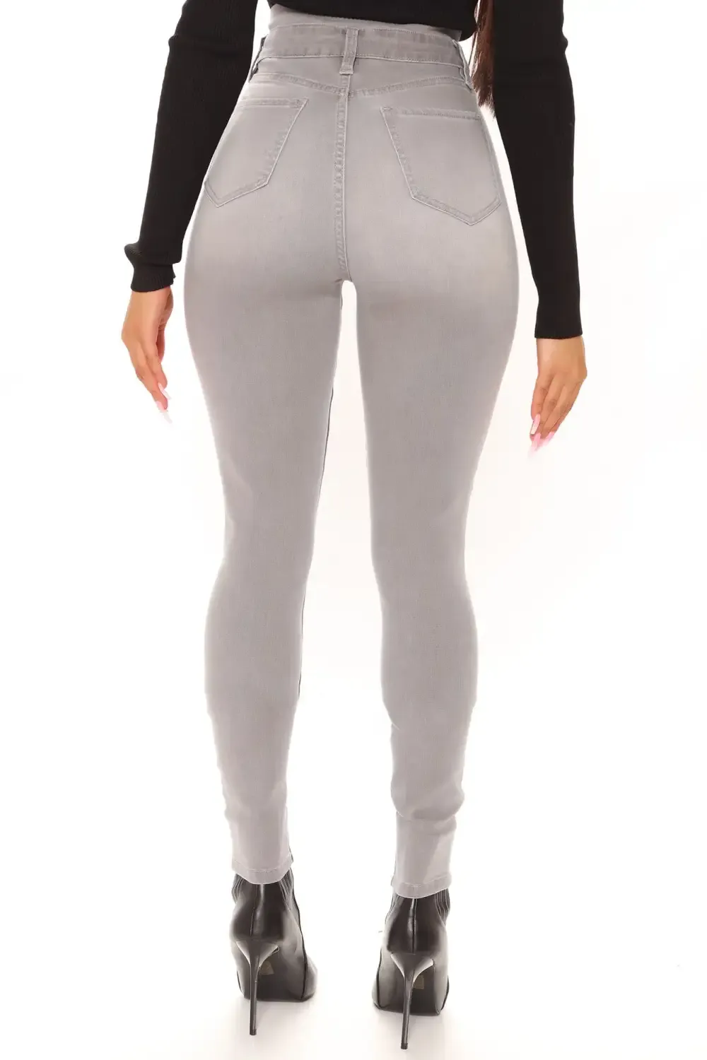 Thinking Of You Stretch Skinny Jeans - Grey