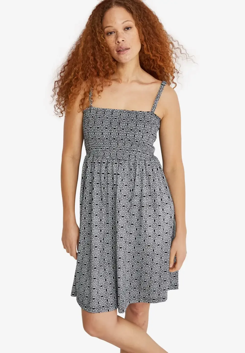 Smocked Bodice Tank Dress