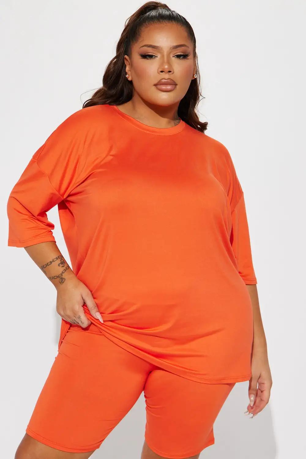 Weekend Vibes Short Set - Orange