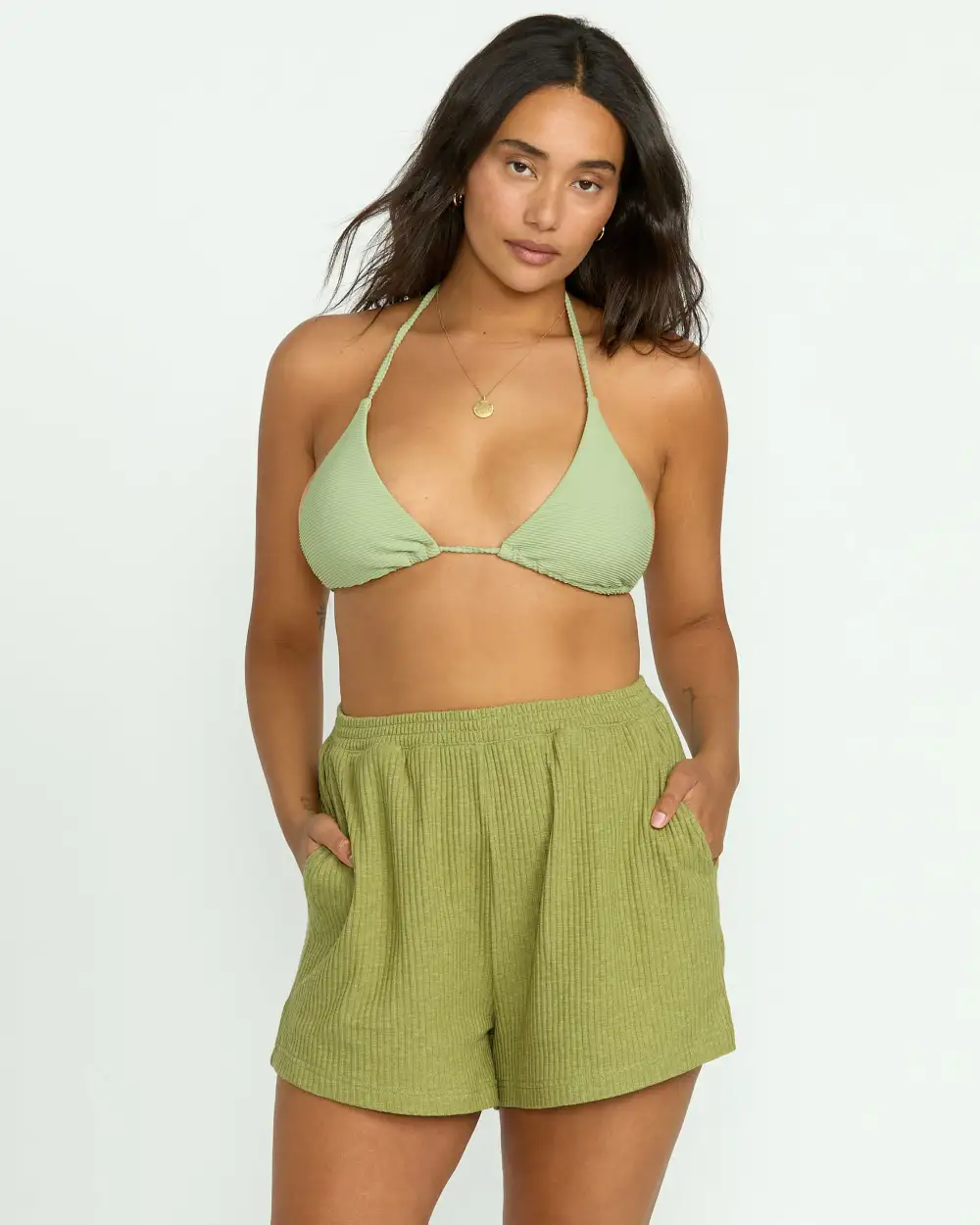 Aya Sun Shorts - Avocado