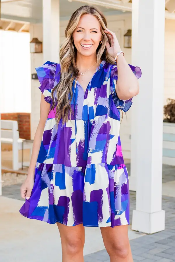 Paint A Picture Dress, Lilac