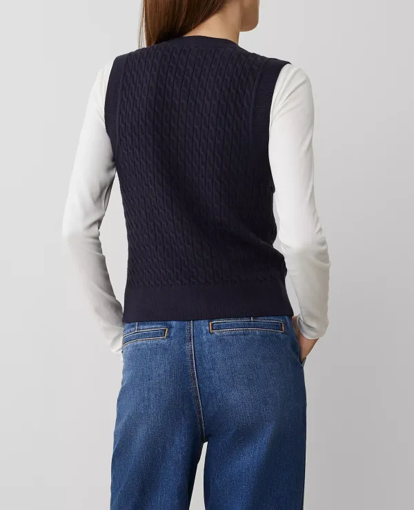 Cable V-Neck Vest