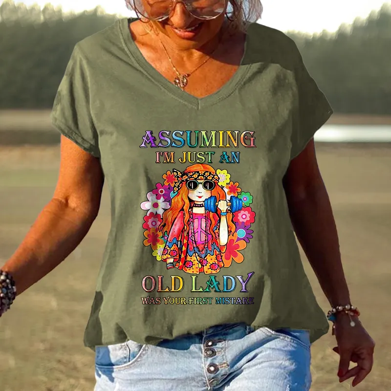Assuming I'm Just An Old Lady Casual Graphic Tees