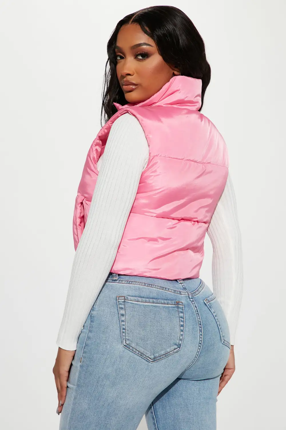 Can't Handle It Puffer Vest - Pink