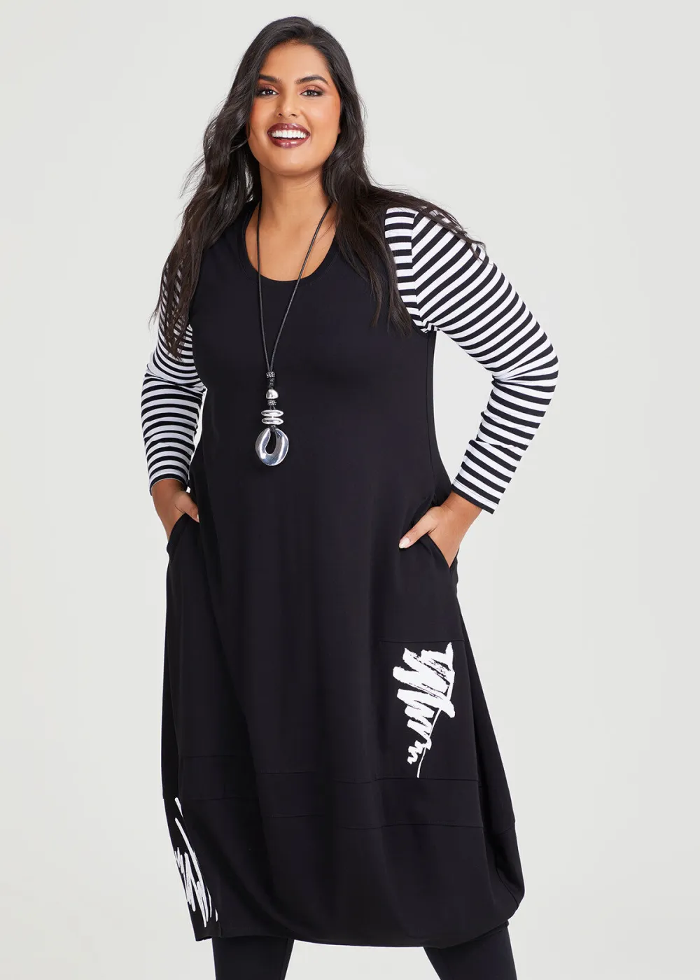 Ponte Ohara Pinafore Dress