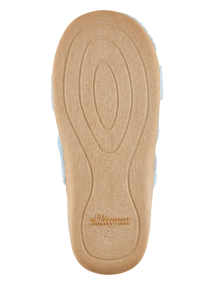 Women's Cross-Strap Terry Slide Slippers