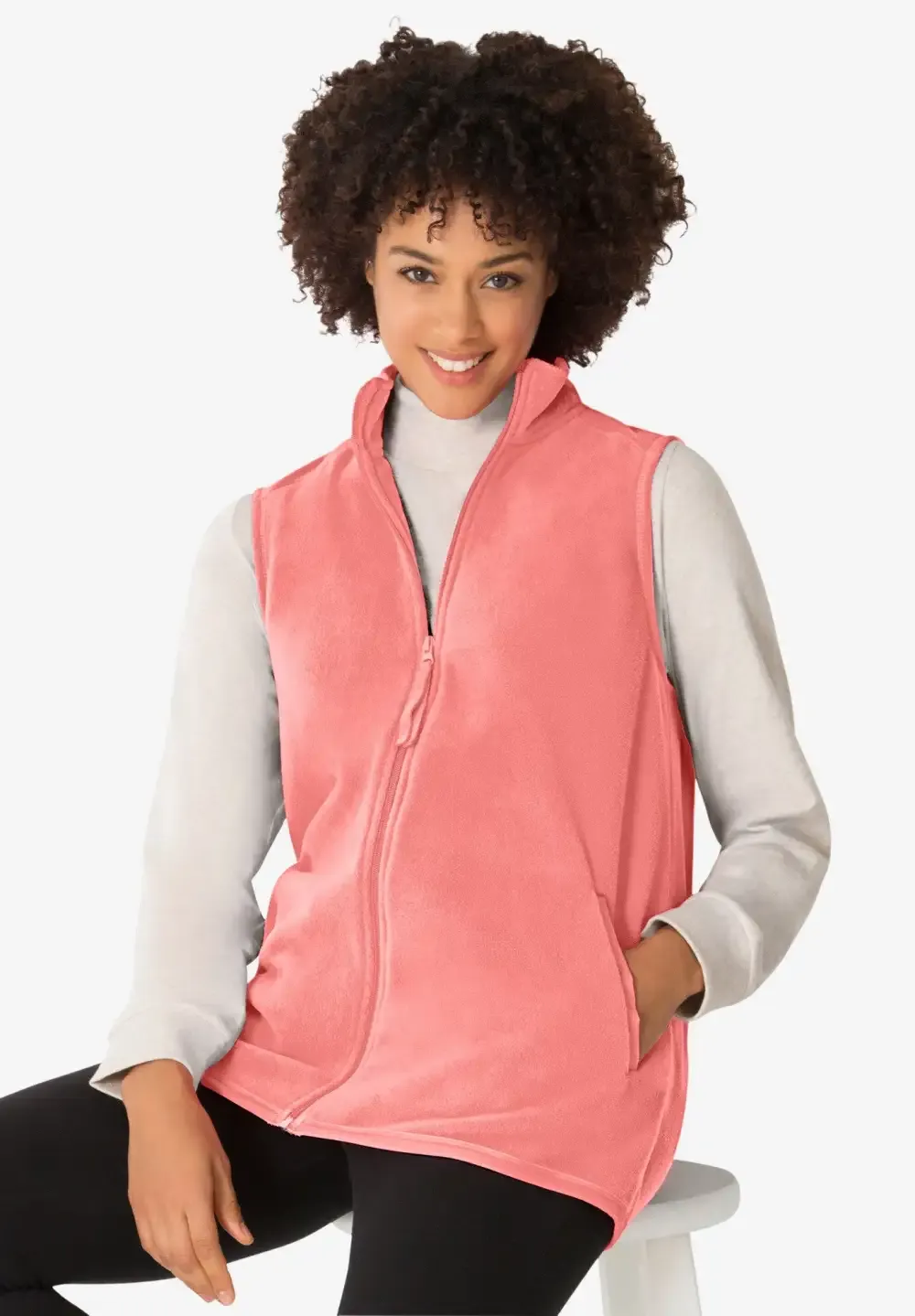 Zip-Front Microfleece Vest