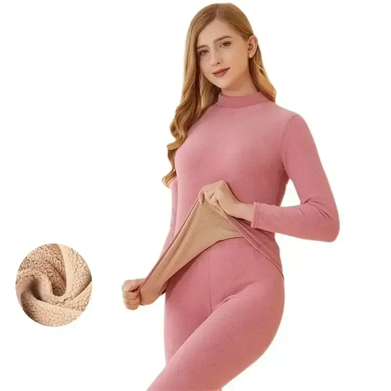 Winter Thermal Underwear Double Layer Warm Lingerie Suit