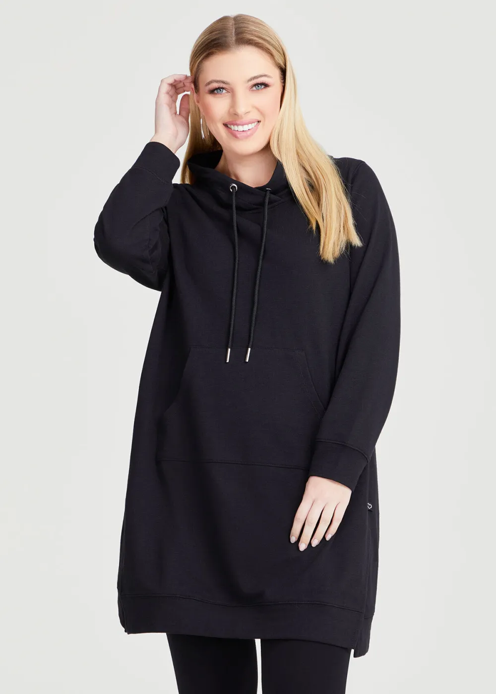 Cowl Pocket Sweat Dress
