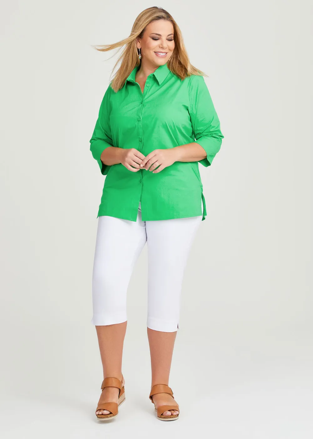 Stretch Cotton Poplin Shirt