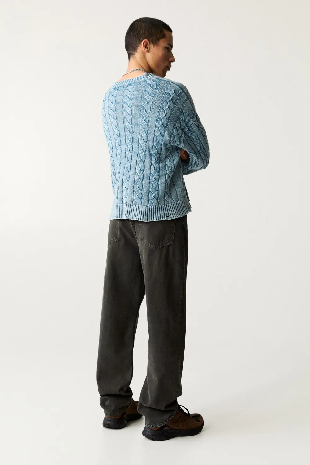 Baggy jeans with spray finish