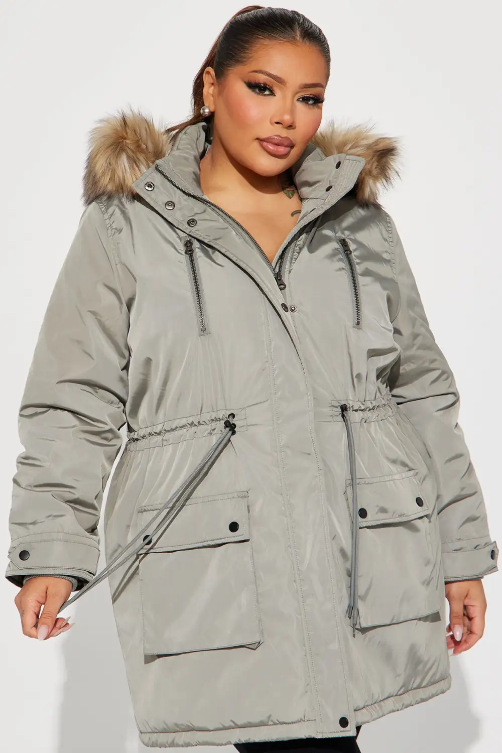 Cold News Puffer Jacket - Olive