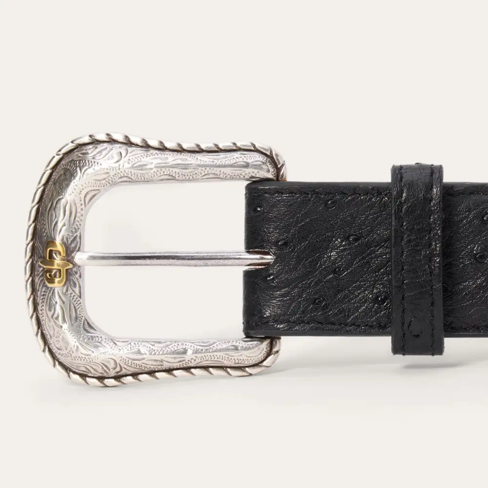 Ostrich Western Tab Belt