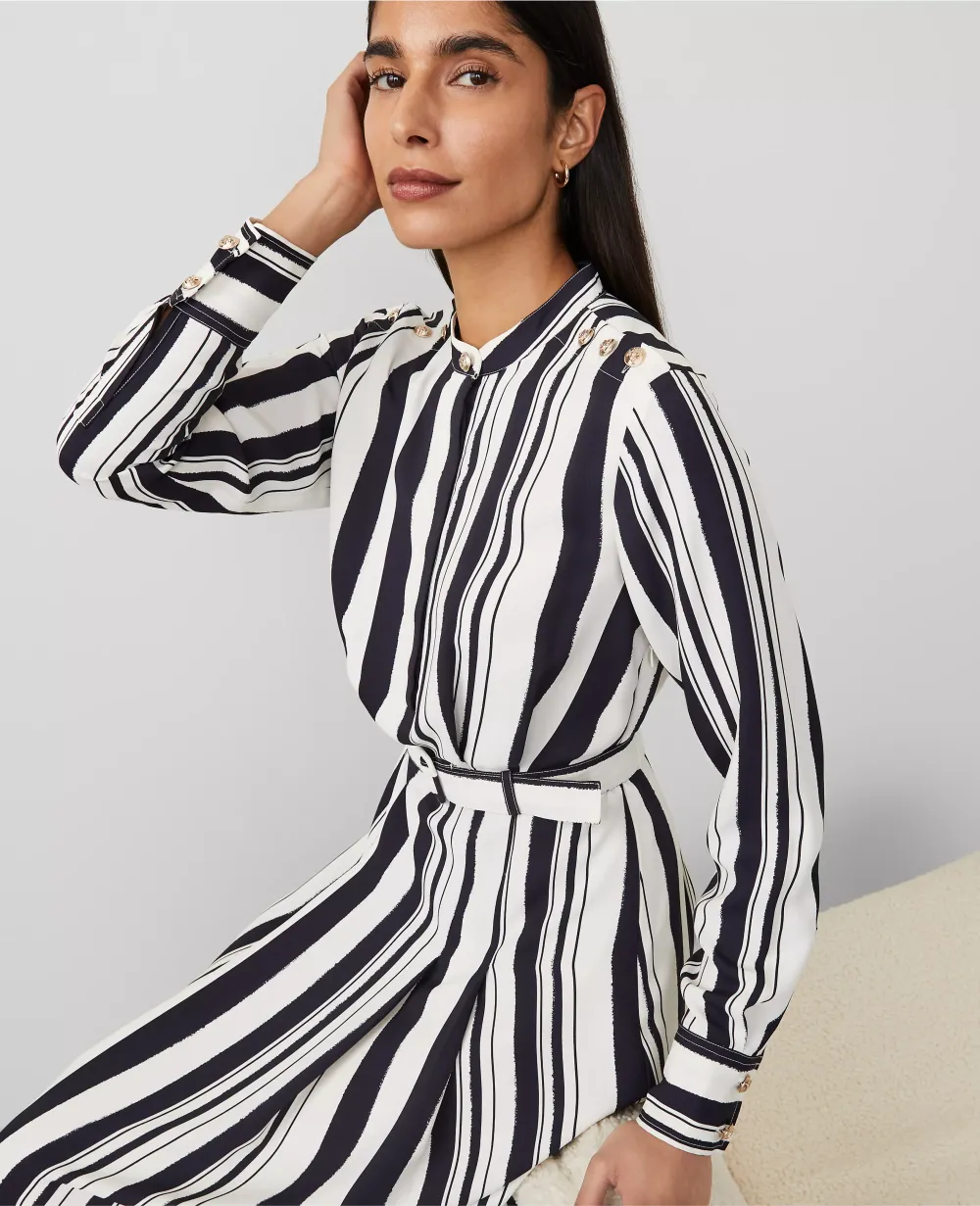 Striped Maxi Flare Dress