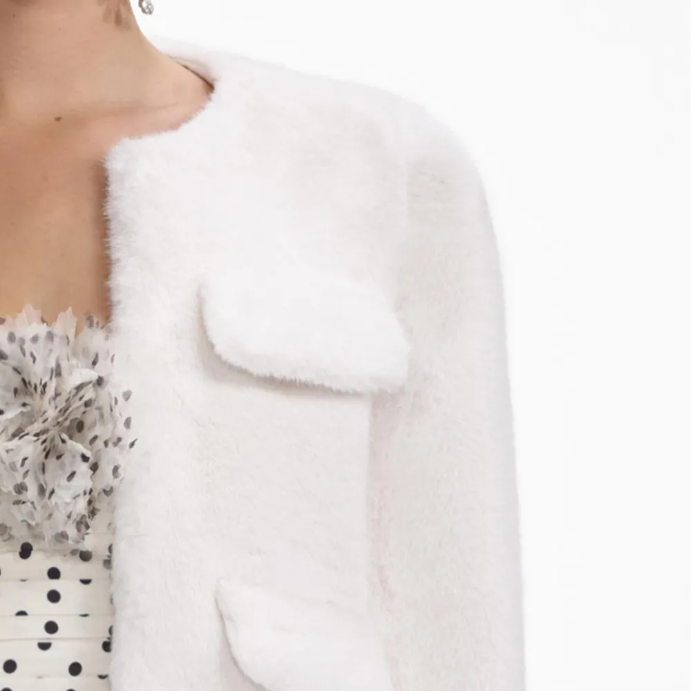 Cream Faux Fur Jacket