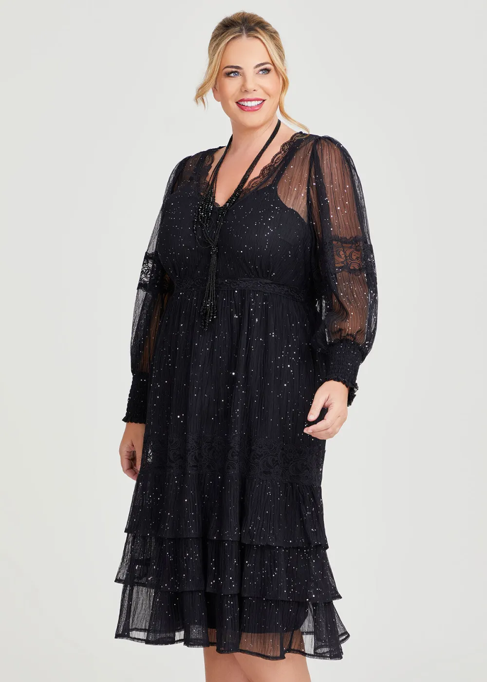 Lydia Lace Sparkle Cocktail Dress