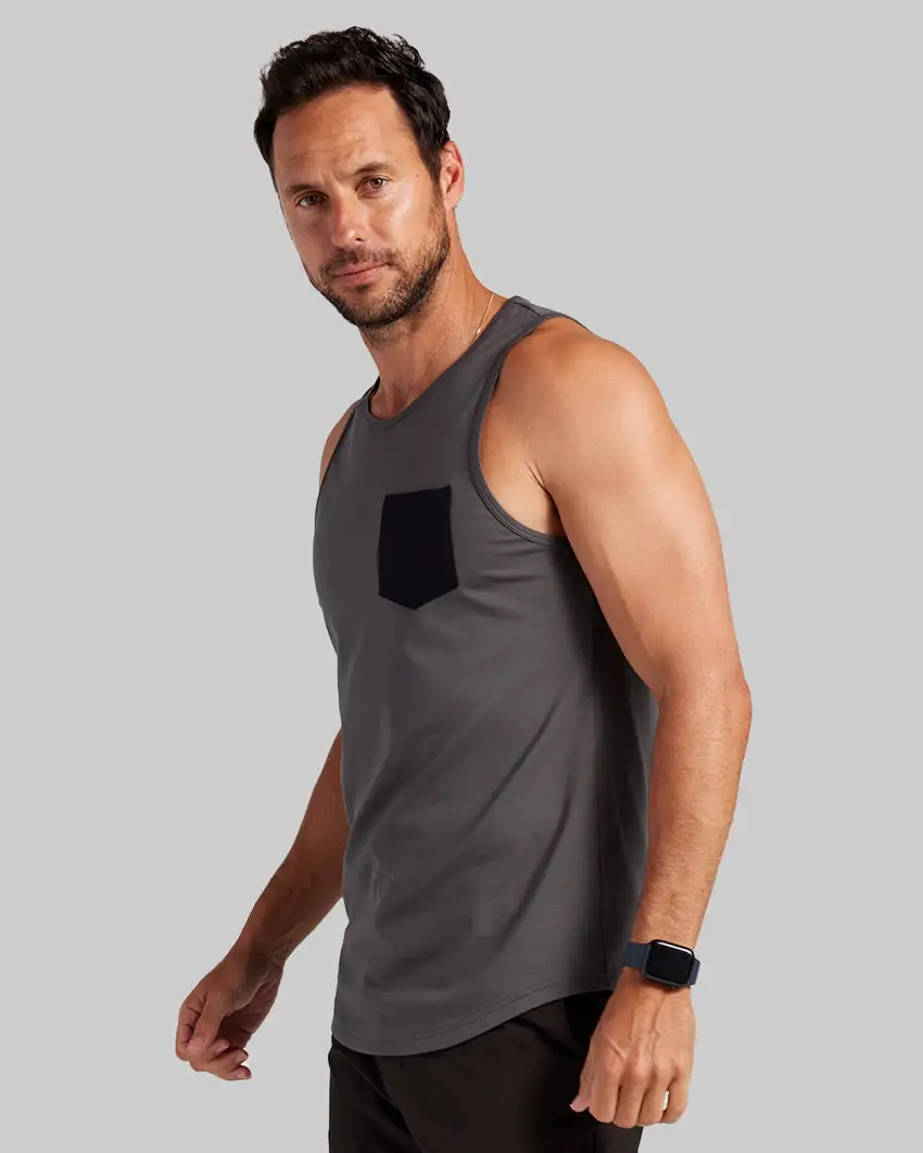 Lux Drop-Cut Pocket Tank