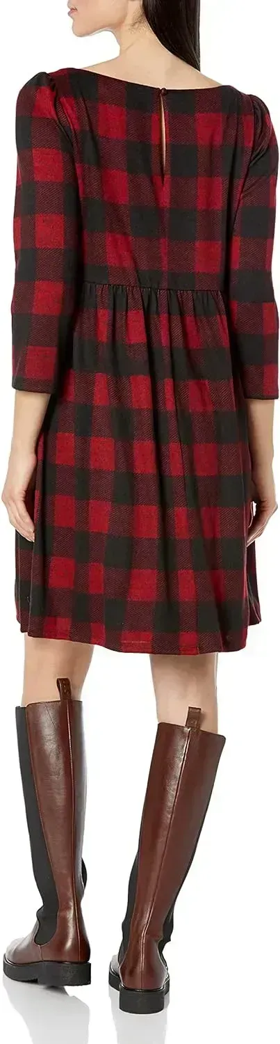 Women's Empire Soft 3⁄4 Sleeve Short Dress
