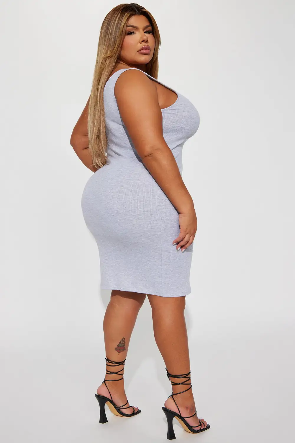 Love All Of Me Midi Dress - Heather Grey