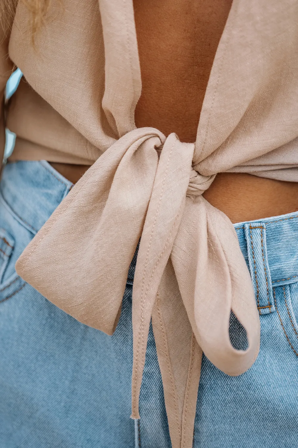 Coast Bound Beige Cover-Up Top