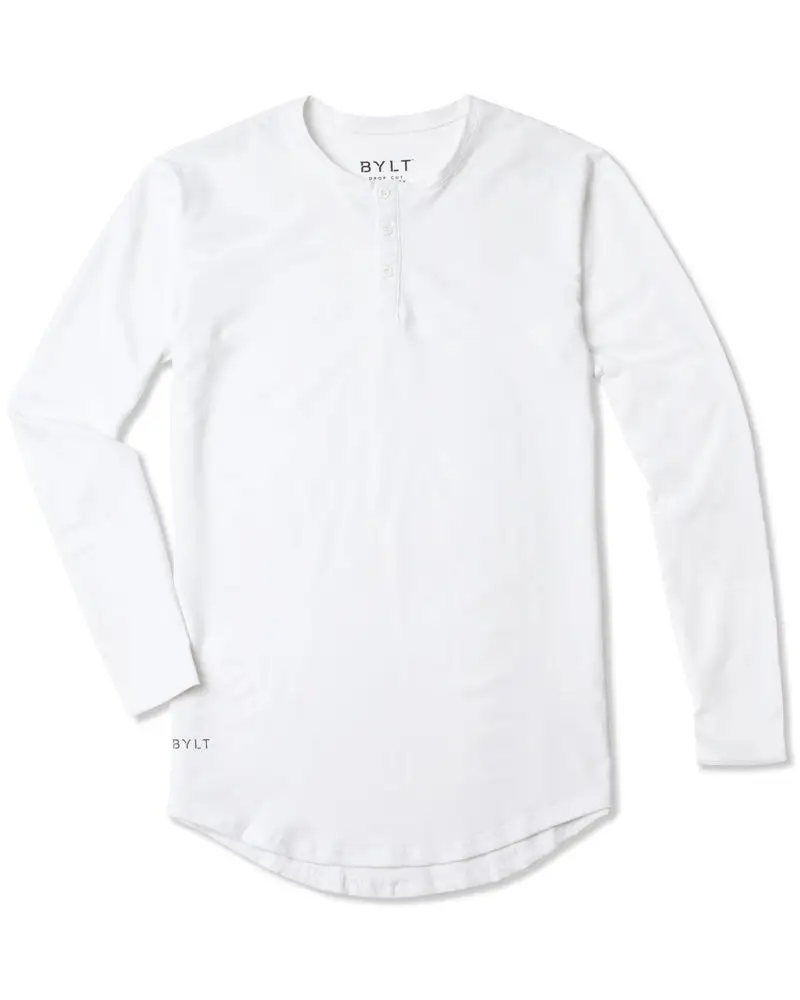 Henley Drop-Cut Long Sleeve: Bylt Signature