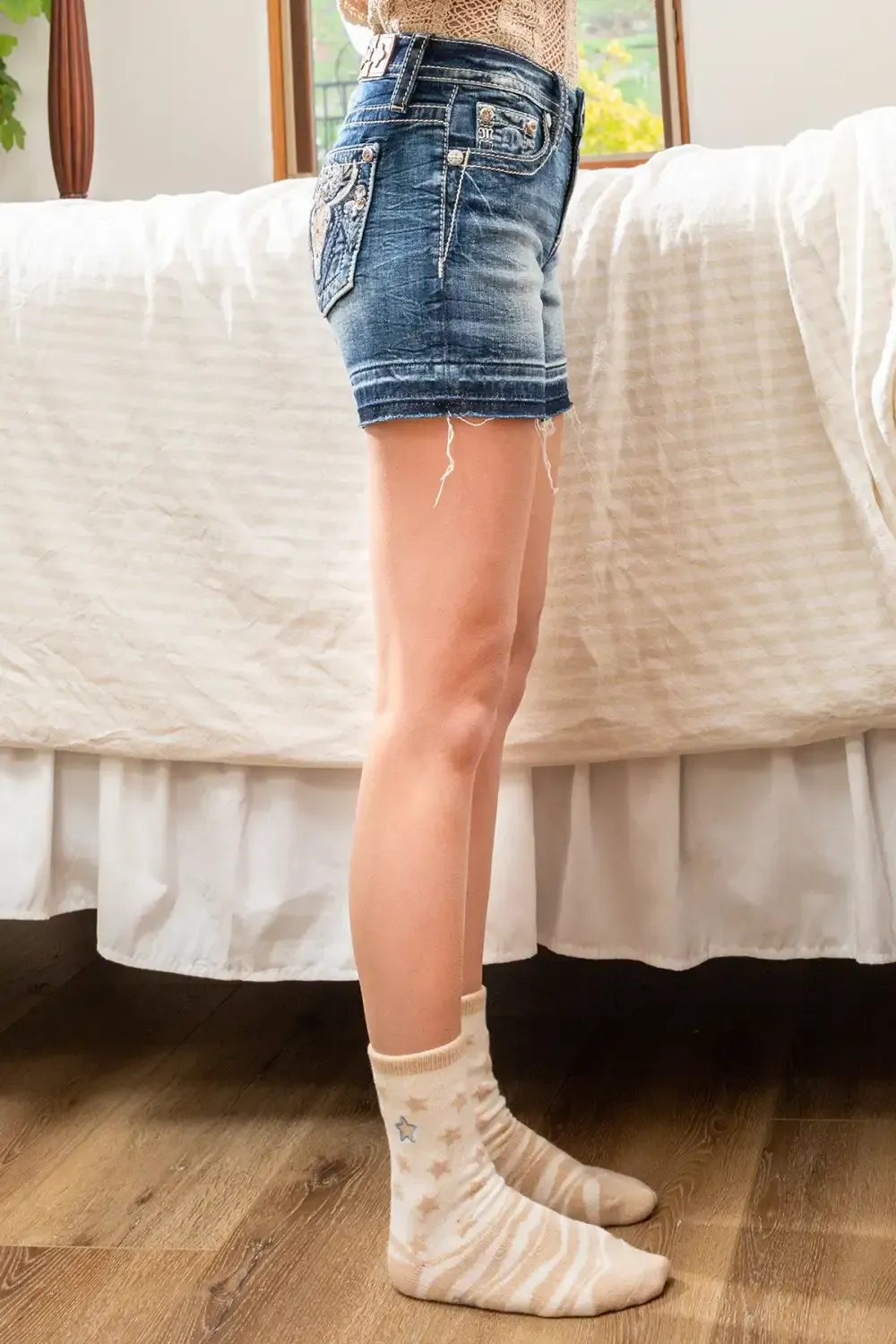 Desert Longhorn Denim Shorts