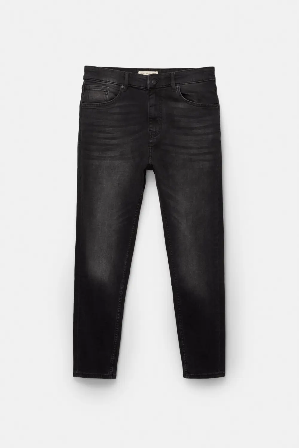 Washed carrot-fit jeans