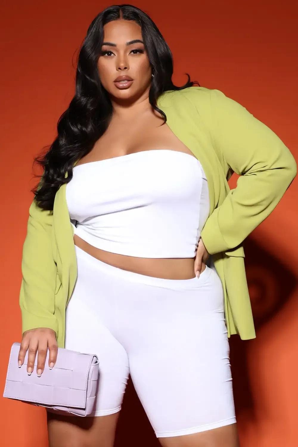 Natalee Biker Shorts - White