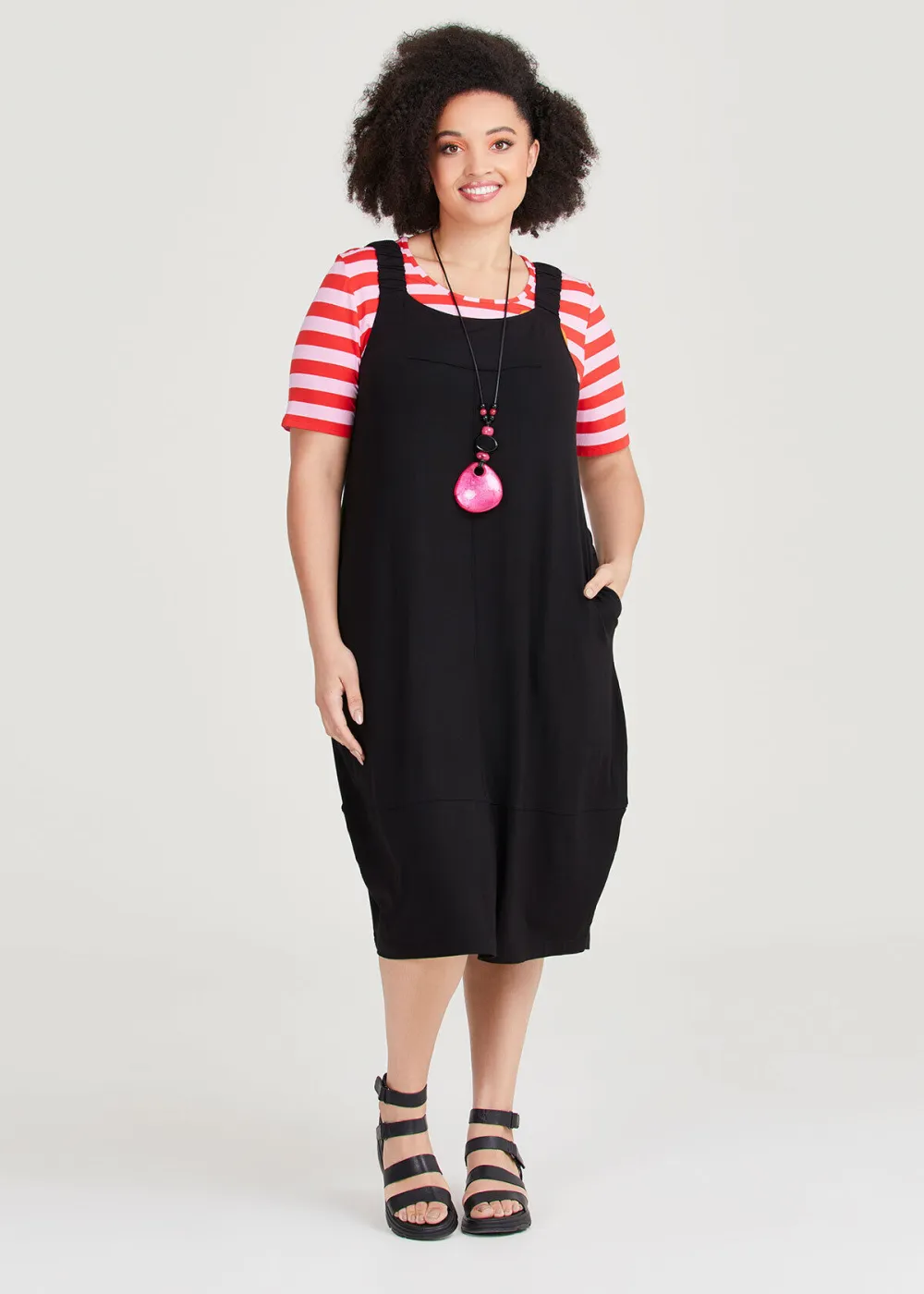 Natural Lulu Pinafore Dress
