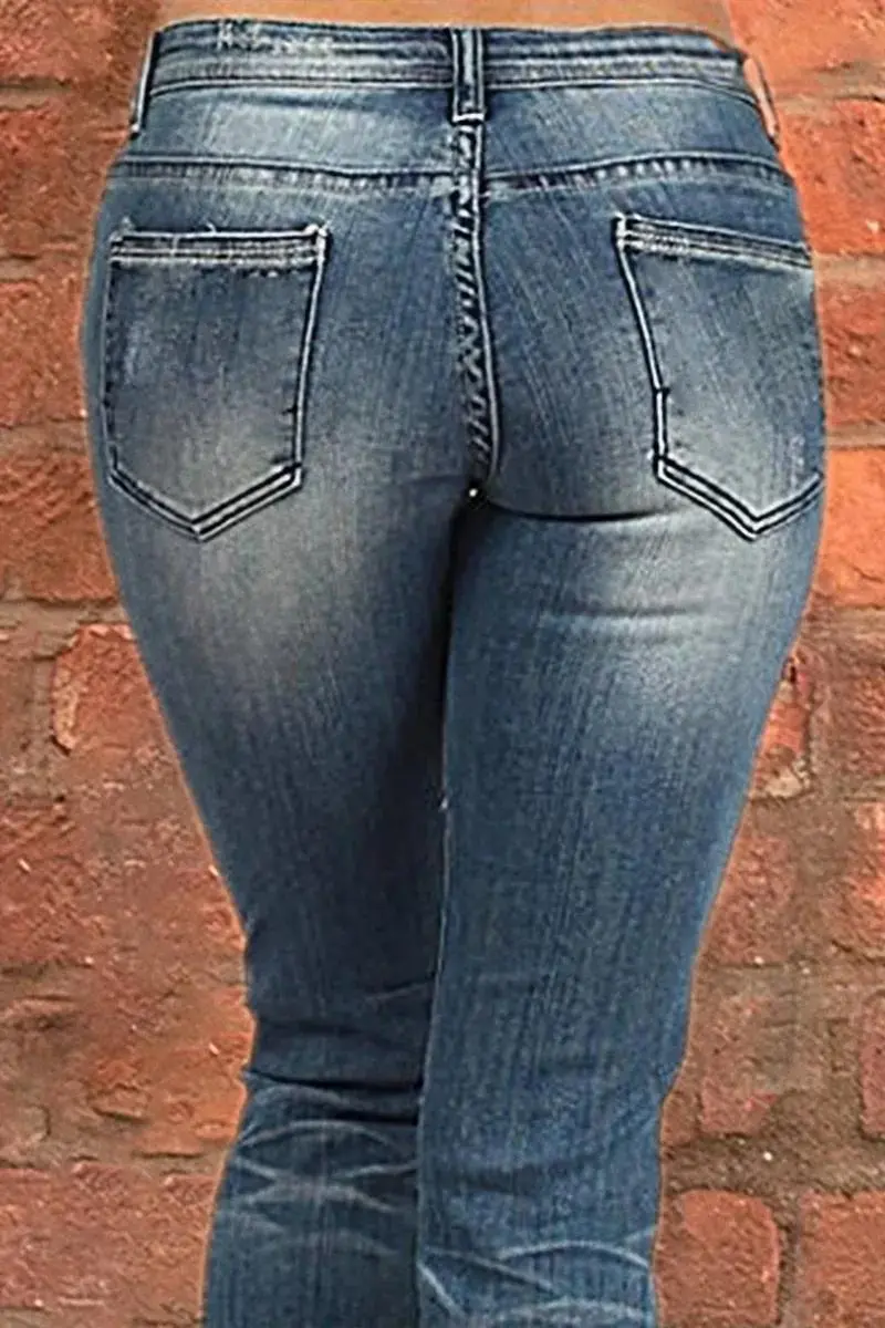 90s Vintage Distressed Low Waist Jeans