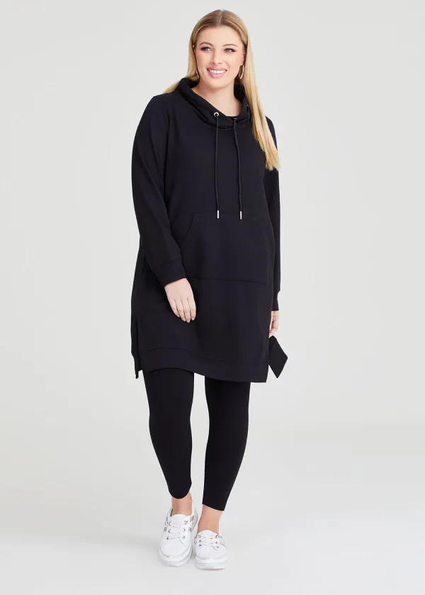 Cowl Pocket Sweat Dress
