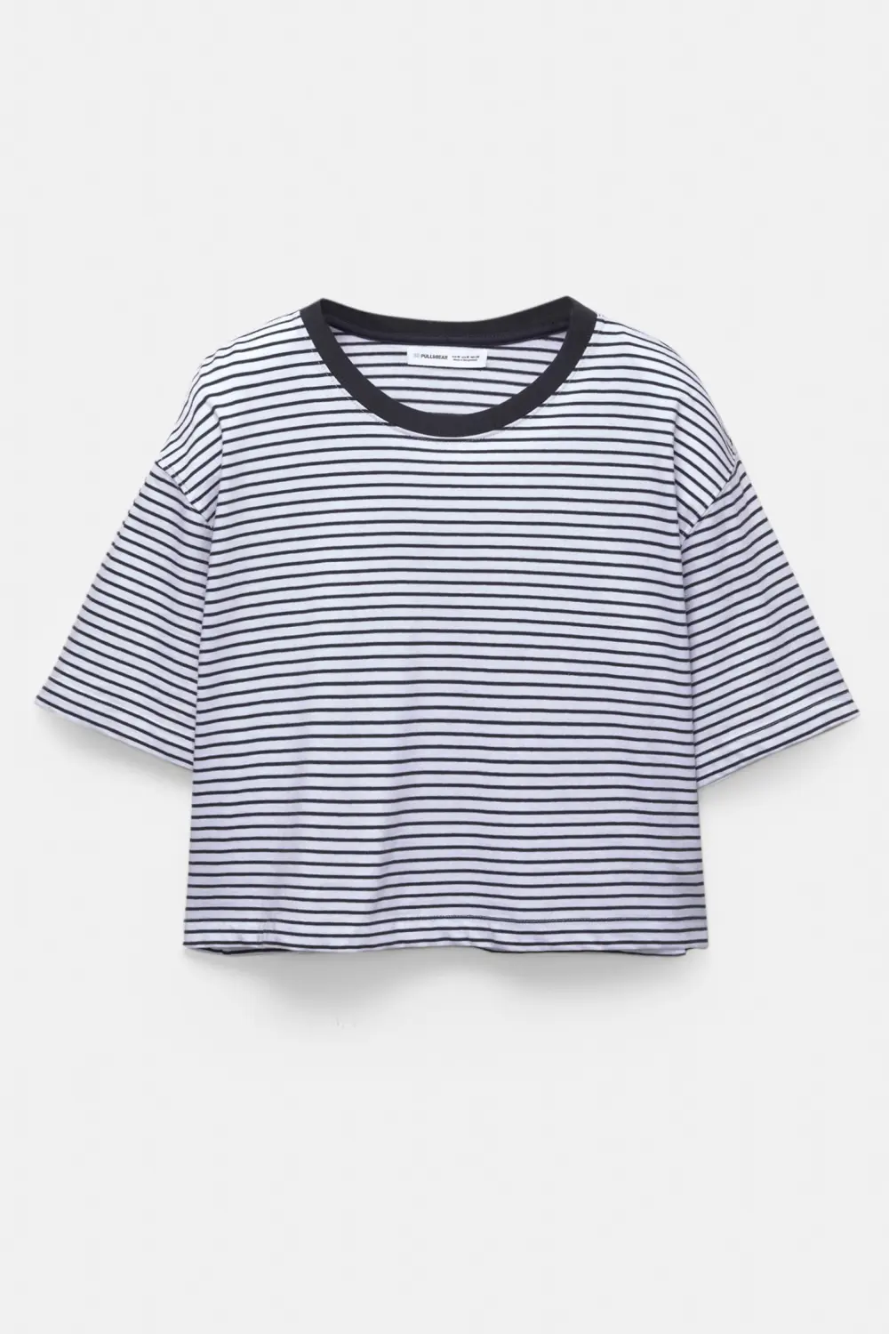 Camiseta cropped manga corta