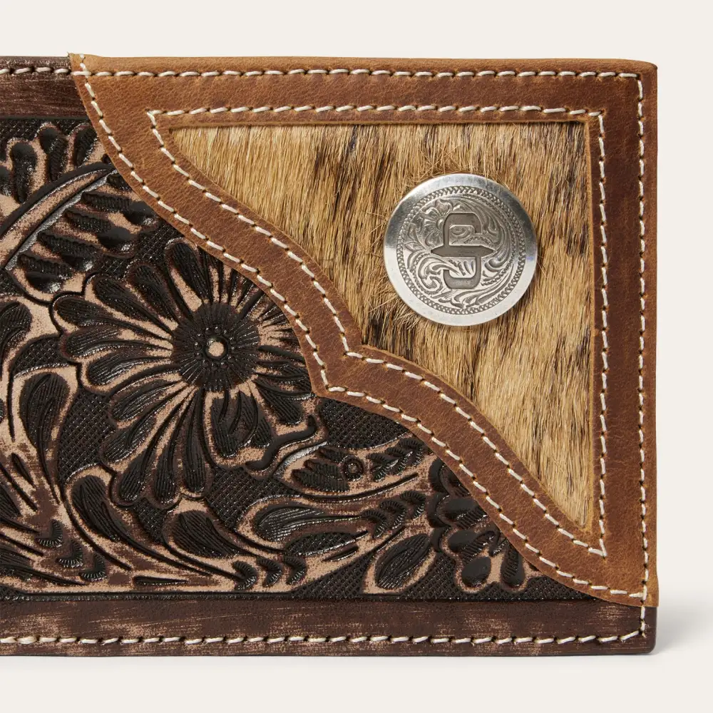 Hair-On-Hide Concho Bi-Fold Wallet