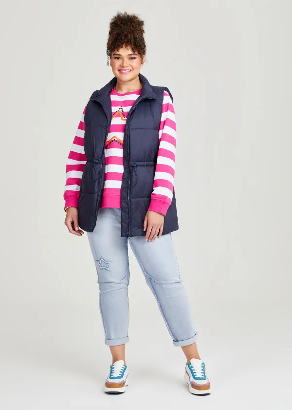 Mid Length Zip Puffer Vest