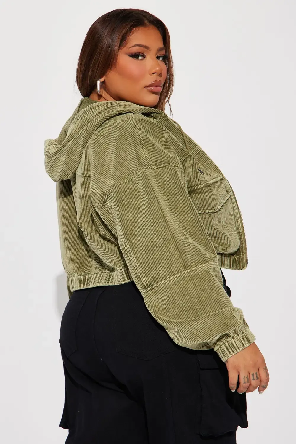 Ellie Corduroy Jacket - Olive