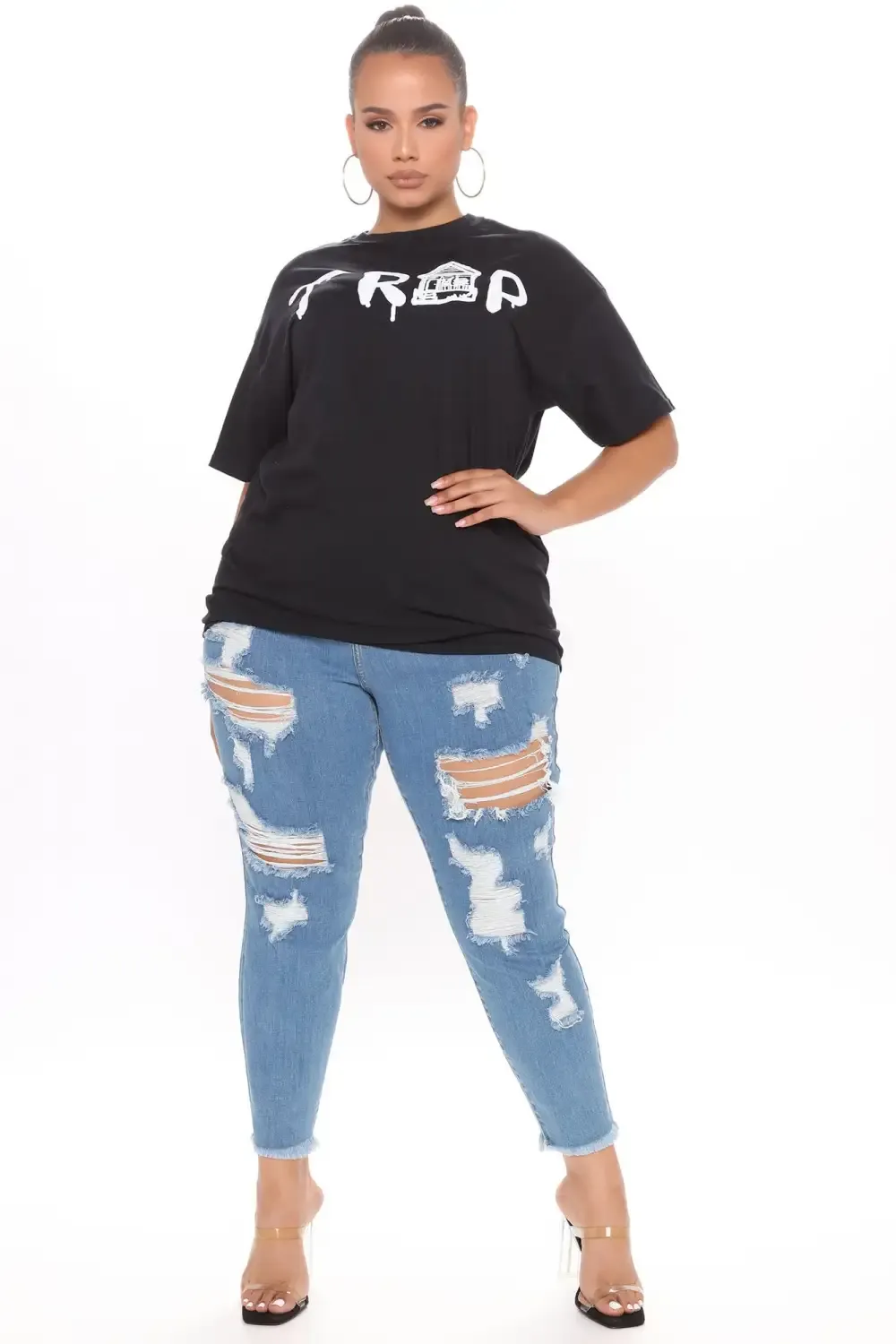 Trap House Short Sleeve Top - Black