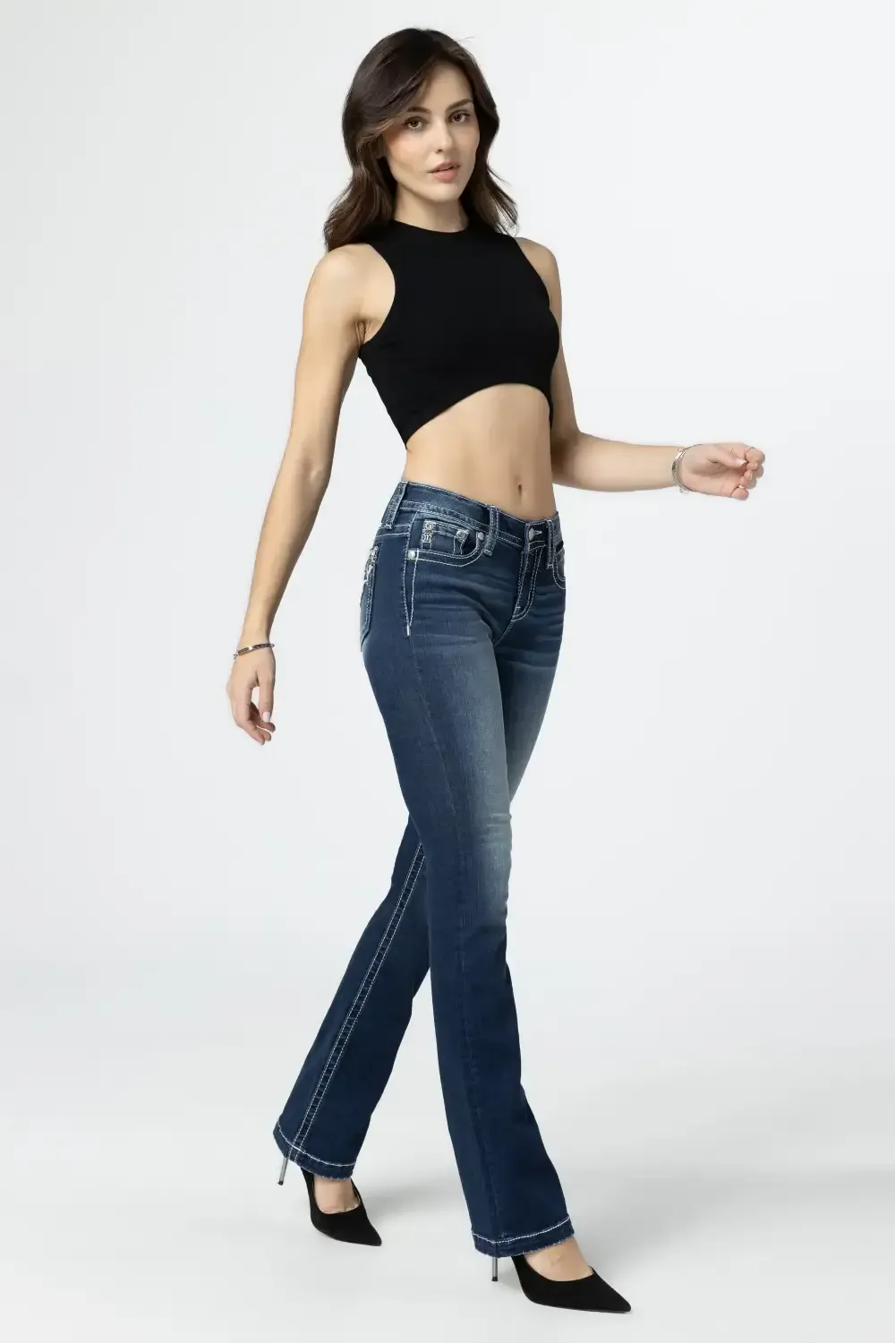 Silver Web Bootcut Jeans